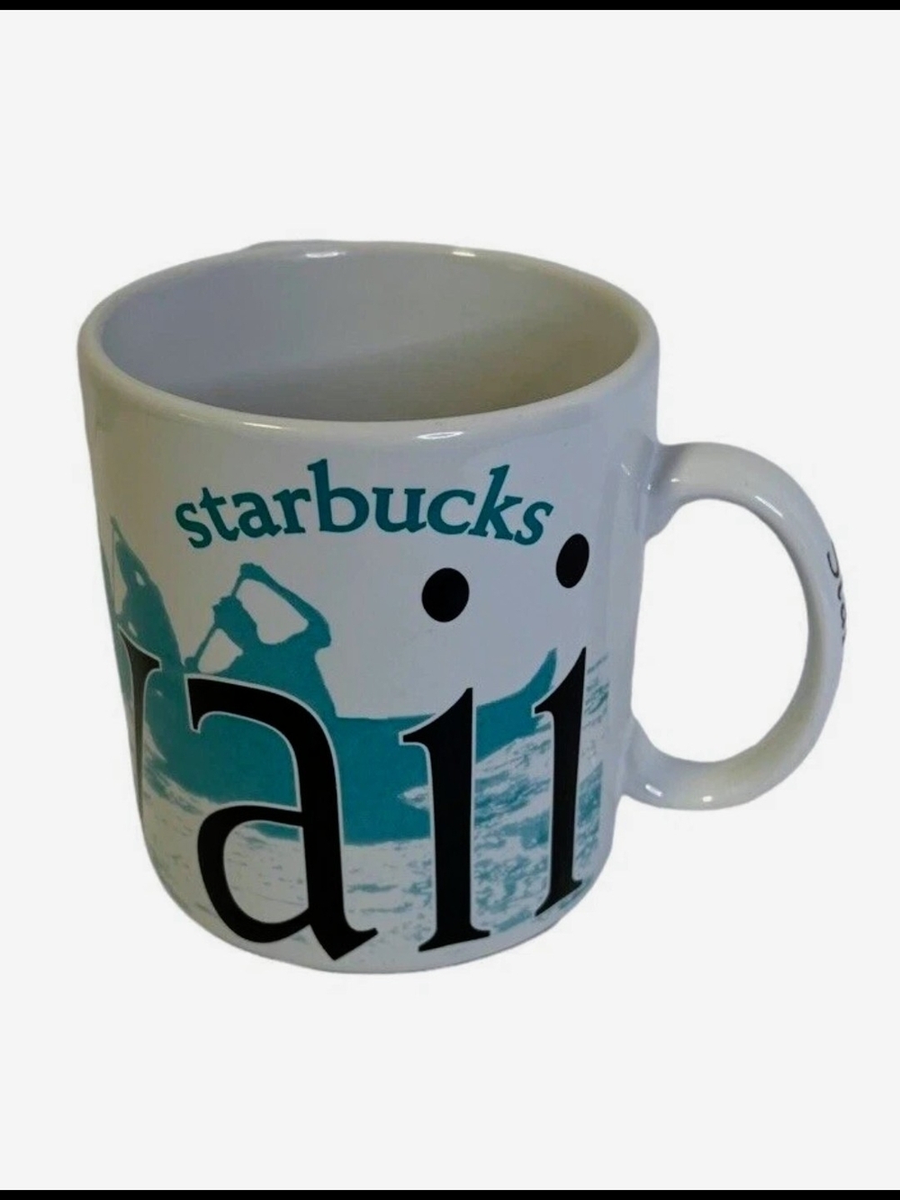 Starbucks You Are Here Series Hawaii Mug 14oz YAH 2013 Teal Outrigger Canoe